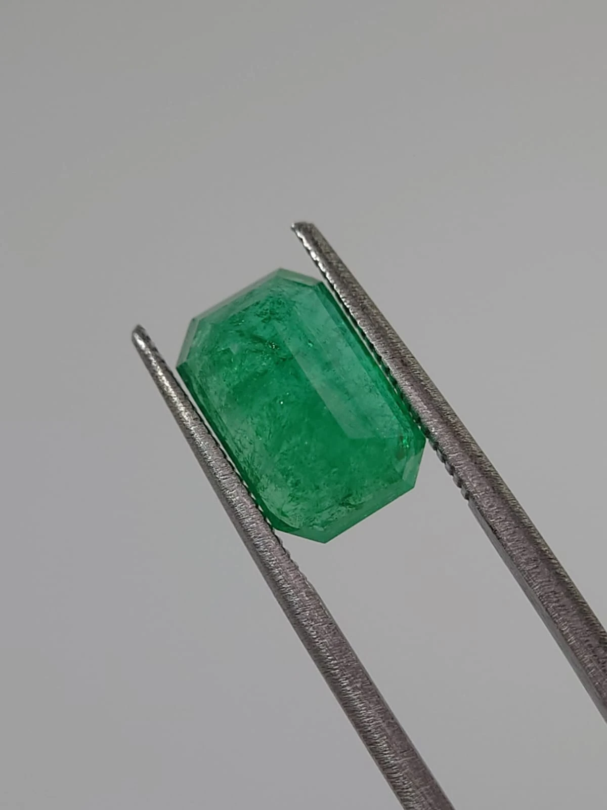 3.77ct Natural Emerald Octagon Cut Loose Gemstone From Panjshir Afghanistan — view 1